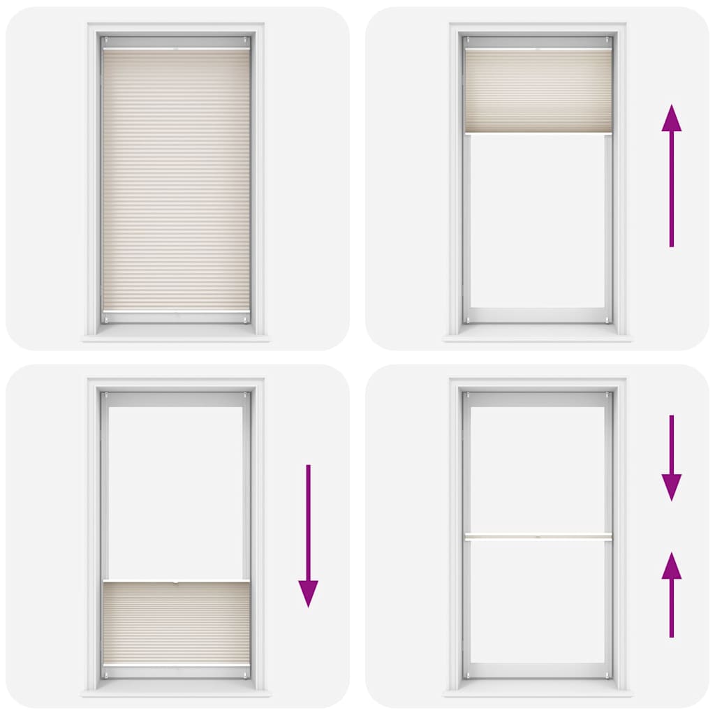 Plisse Blind 110x200cm Creme