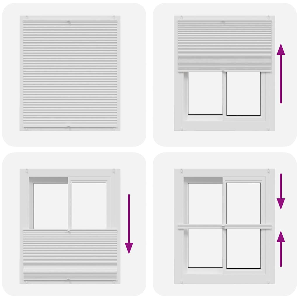 Plisse Blind 110x125cm White Pleated Blind