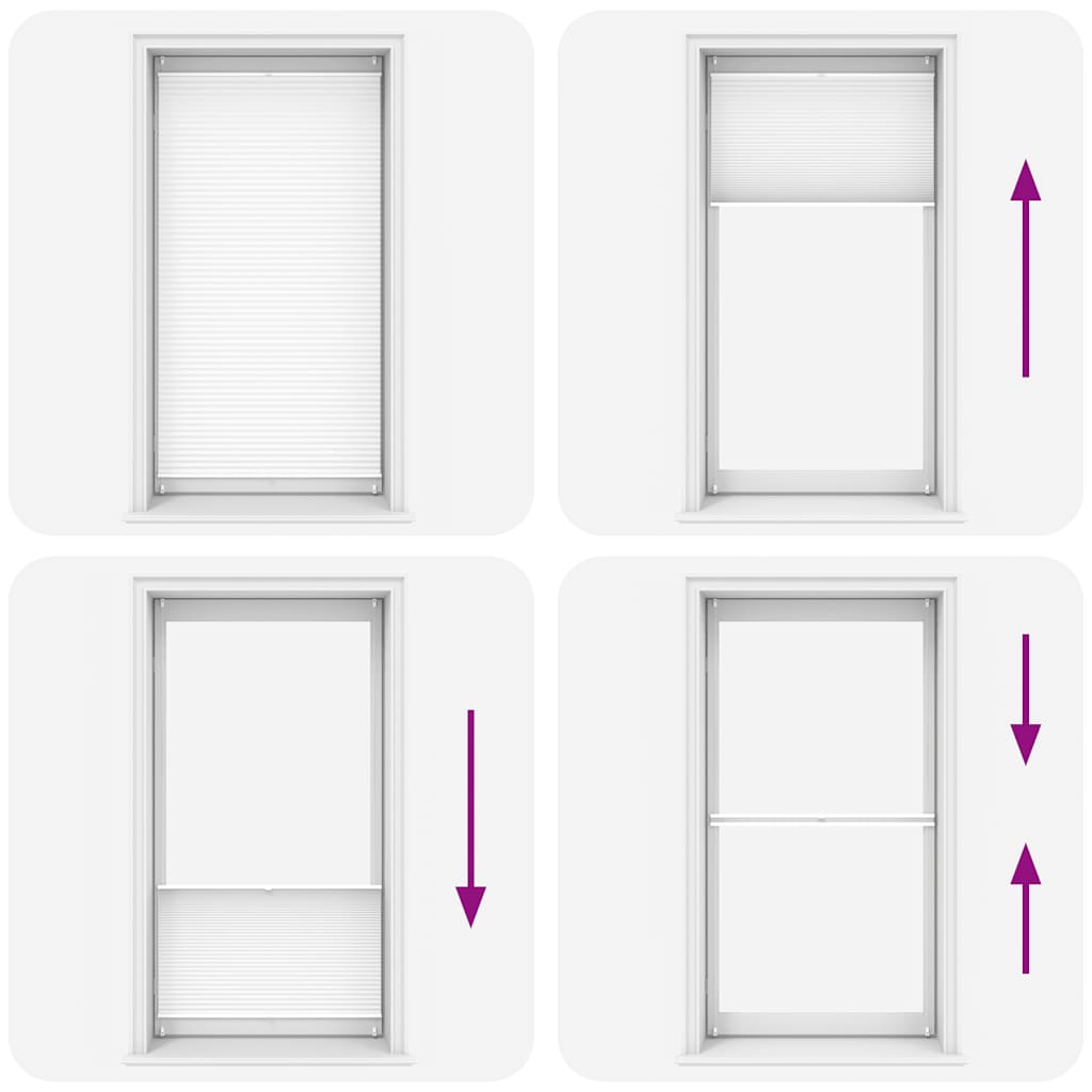 Plisse Blind 110x200cm White Pleated Blind