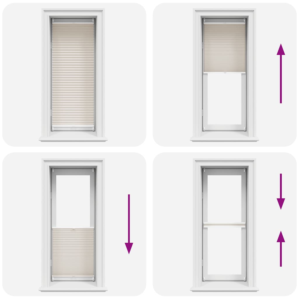 Plisse Blind 40x100cm Cream