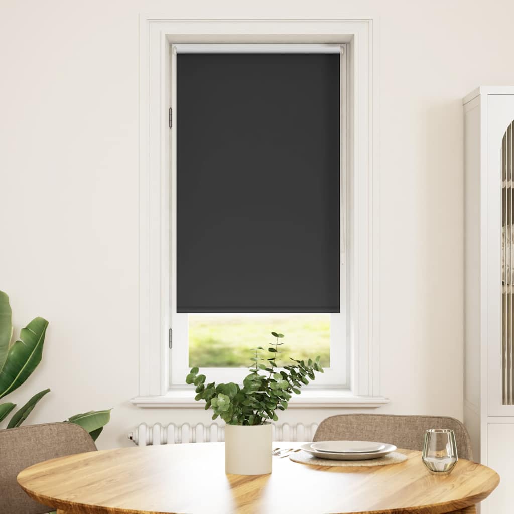 Roller Blind Blackout 40 x 100 cm Black