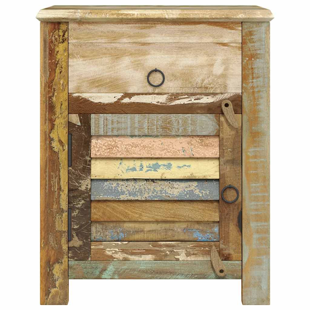 End Table with 1 Drawer 1 Door Reclaimed Wood