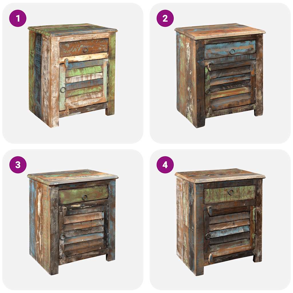 End Table with 1 Drawer 1 Door Reclaimed Wood