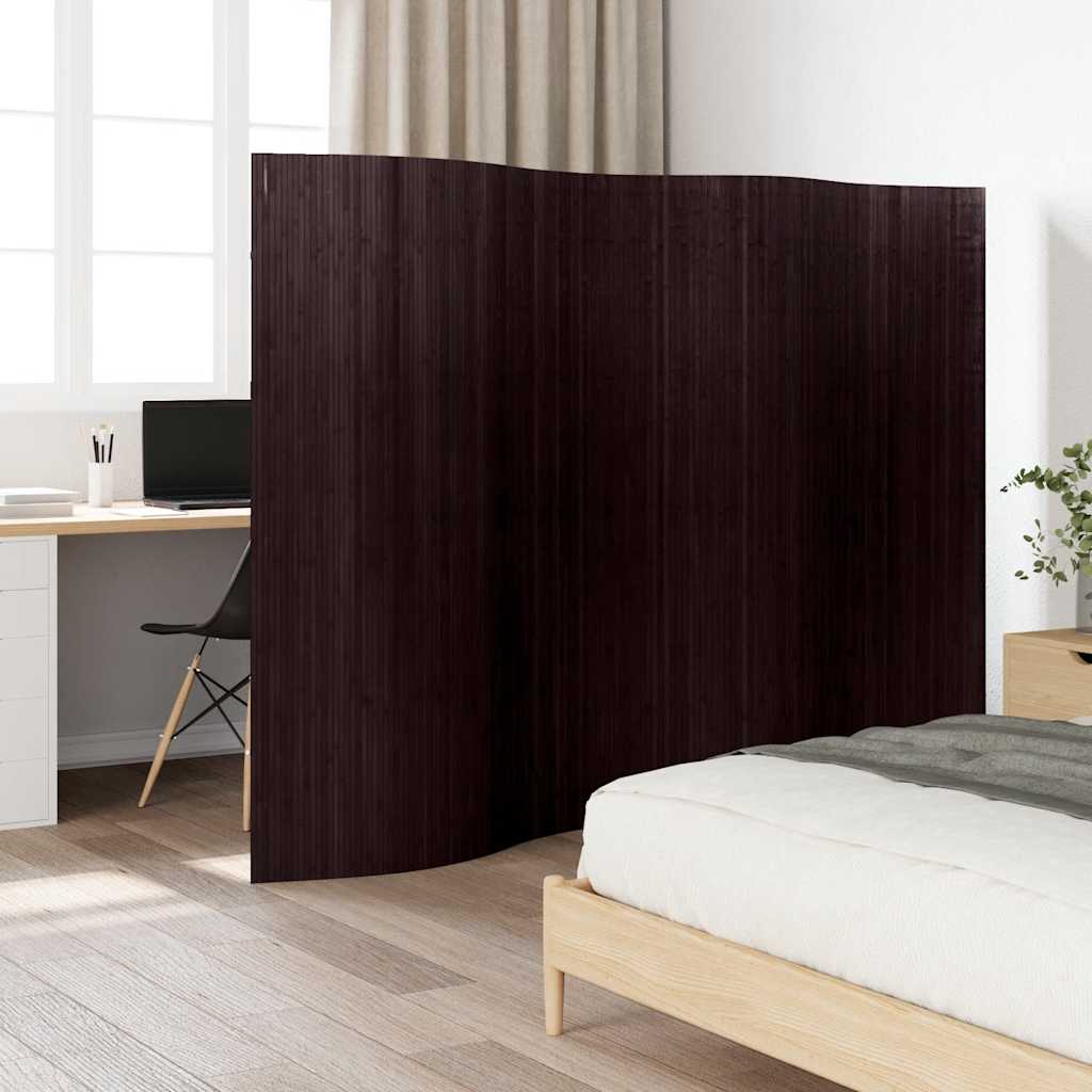 Room Divider Bamboo Dark Brown 250x165 cm