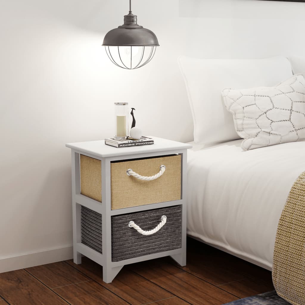 Bedside Cabinets 2 pcs Wood