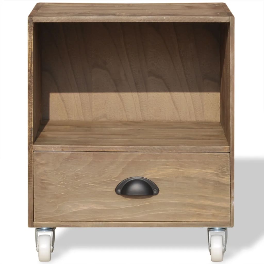 Nightstand 2 pcs Brown Solid Wood