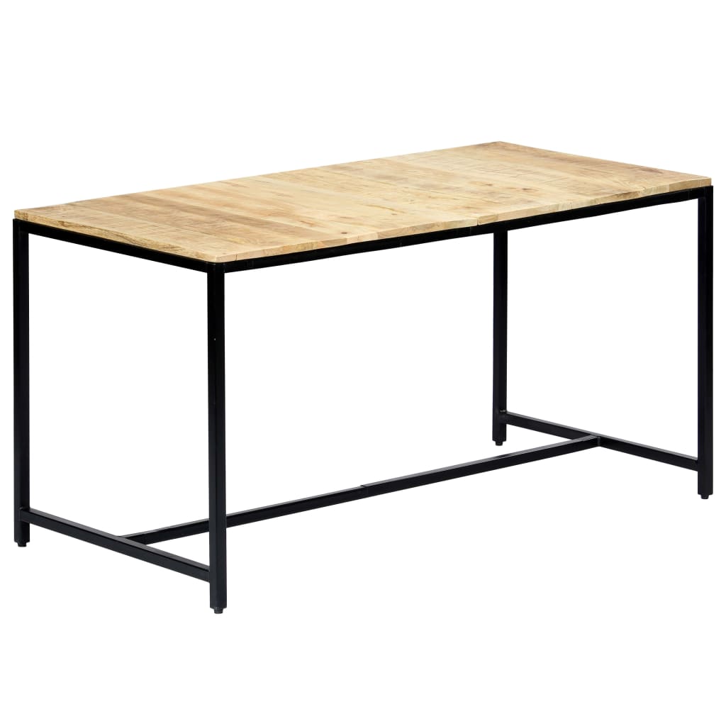 Dining Table 140x70x75 cm Solid Rough Mango Wood