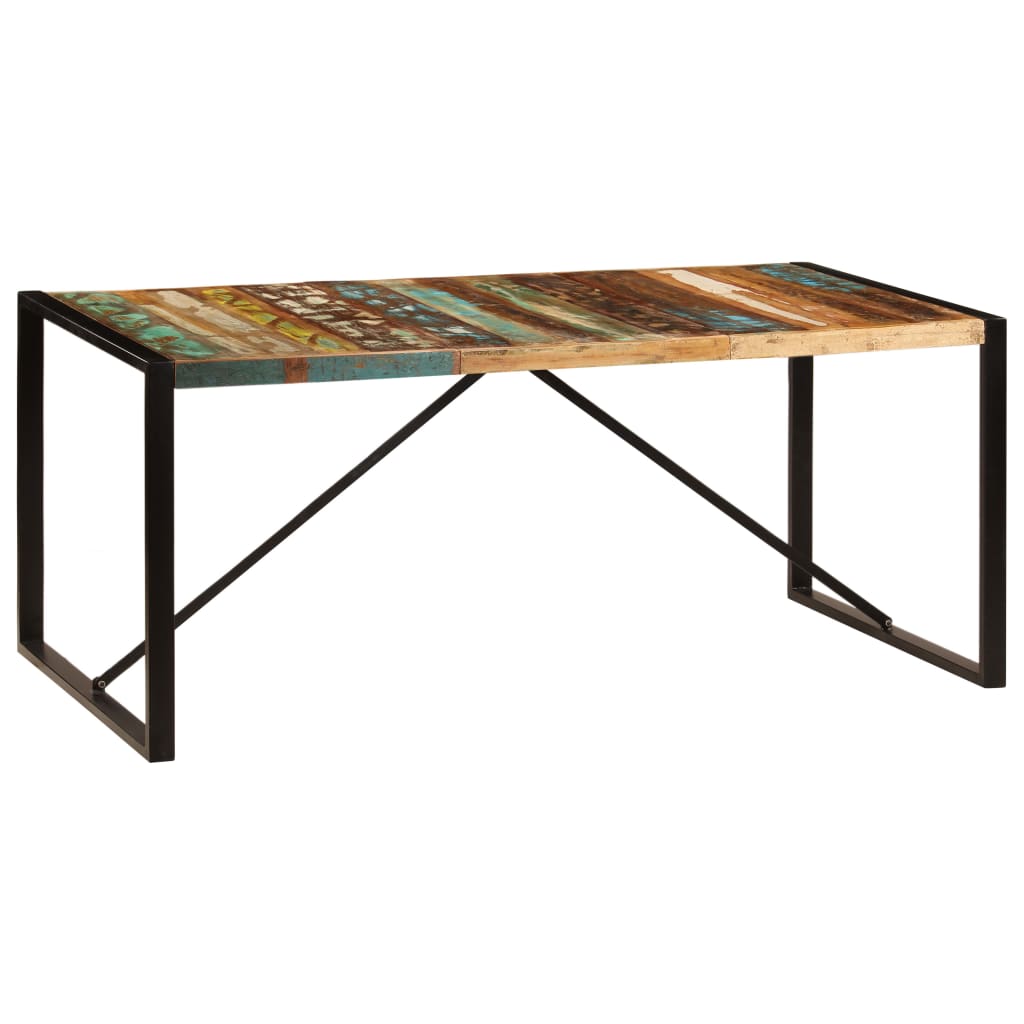 Dining Table 180x90x75 cm Solid Reclaimed Wood