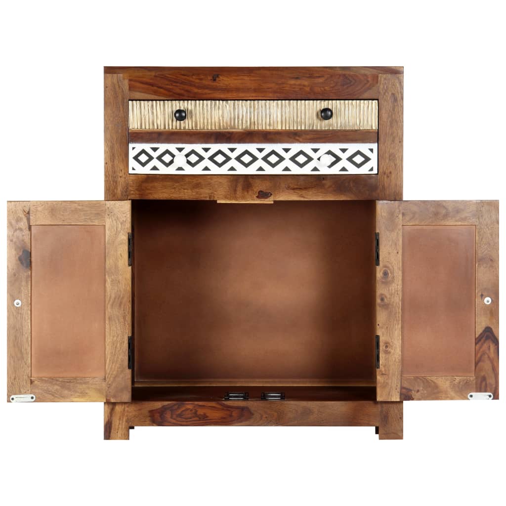 Side Cabinet 60x30x75 cm Solid Acacia Wood