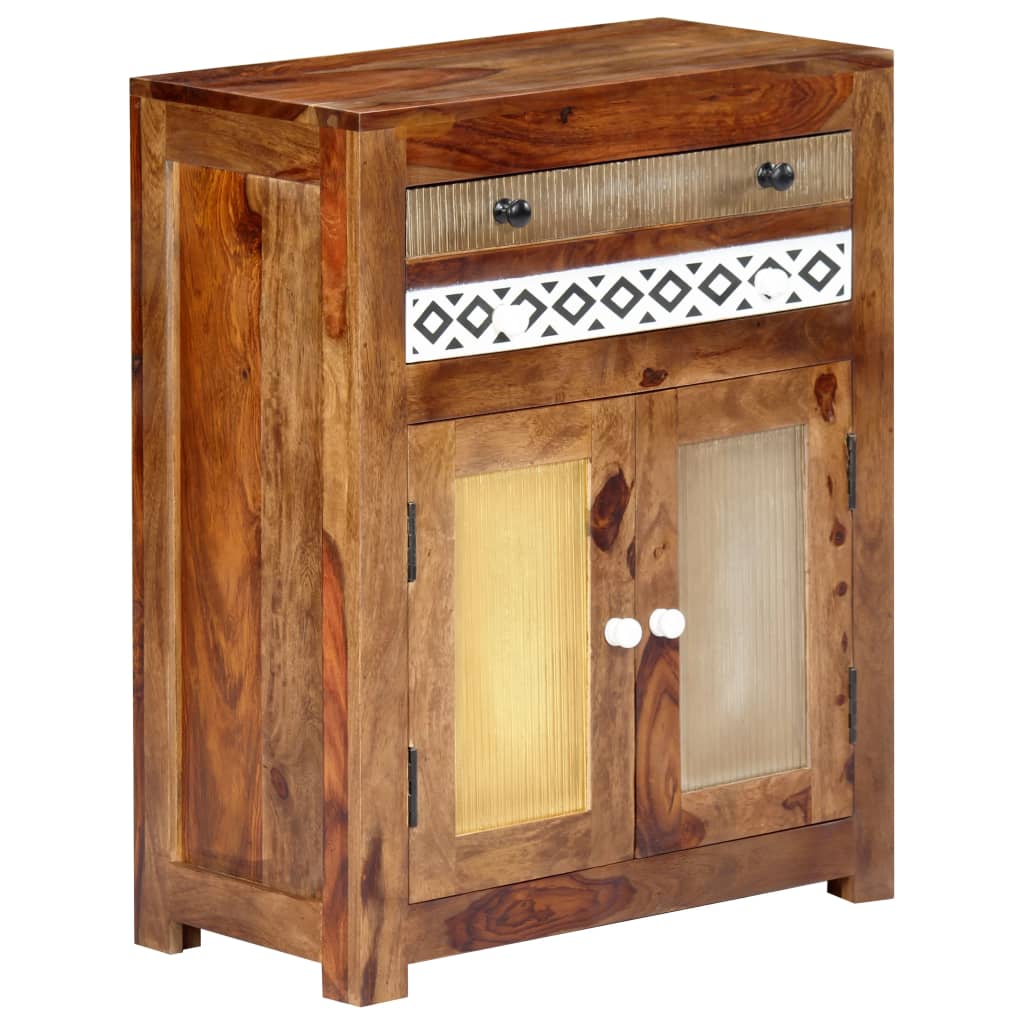 Side Cabinet 60x30x75 cm Solid Acacia Wood