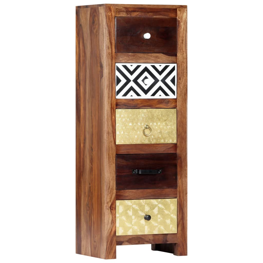 Side Cabinet 40x30x110 cm Solid Acacia Wood