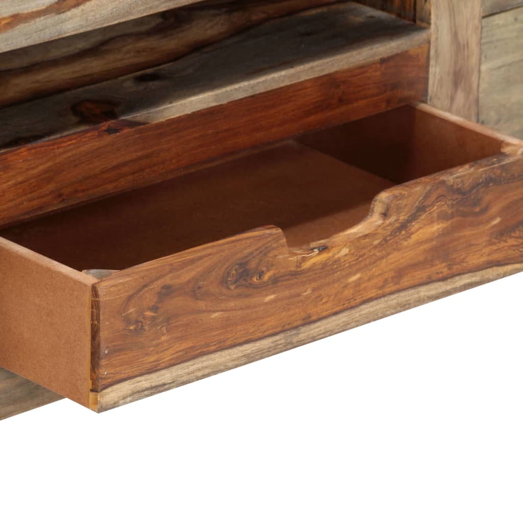 Sideboard Grey 100x30x50 cm Solid Acacia Wood