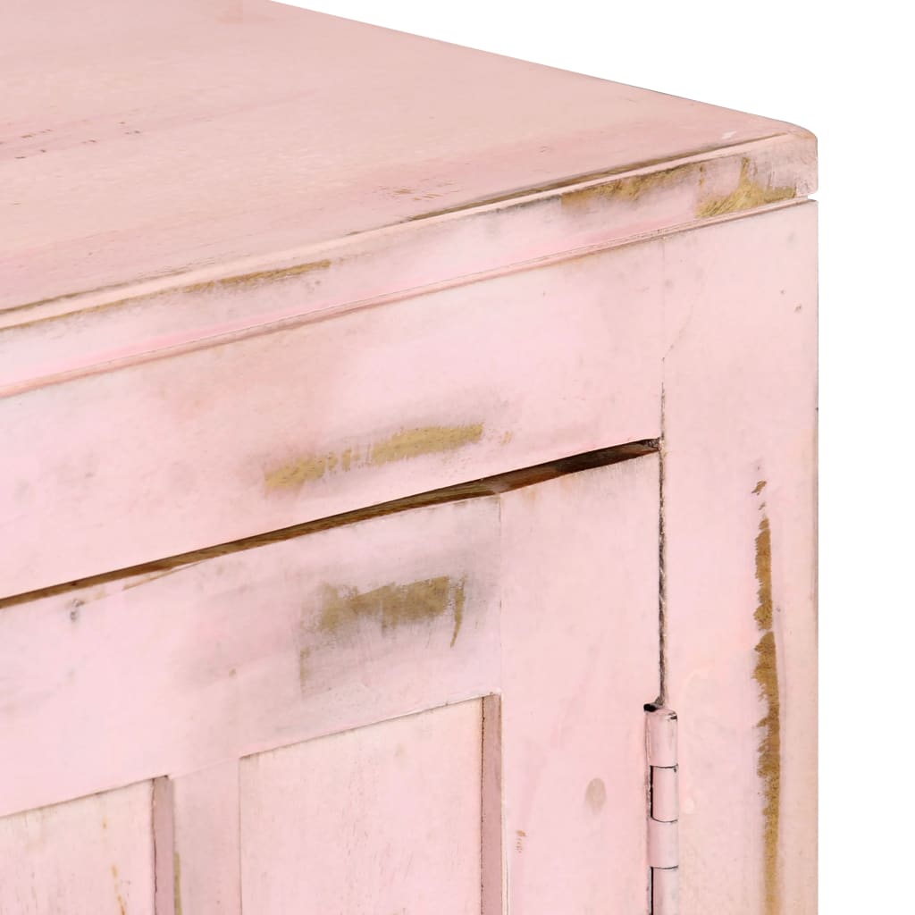 Sideboard Light Pink 110x35x70 cm Solid Mango Wood