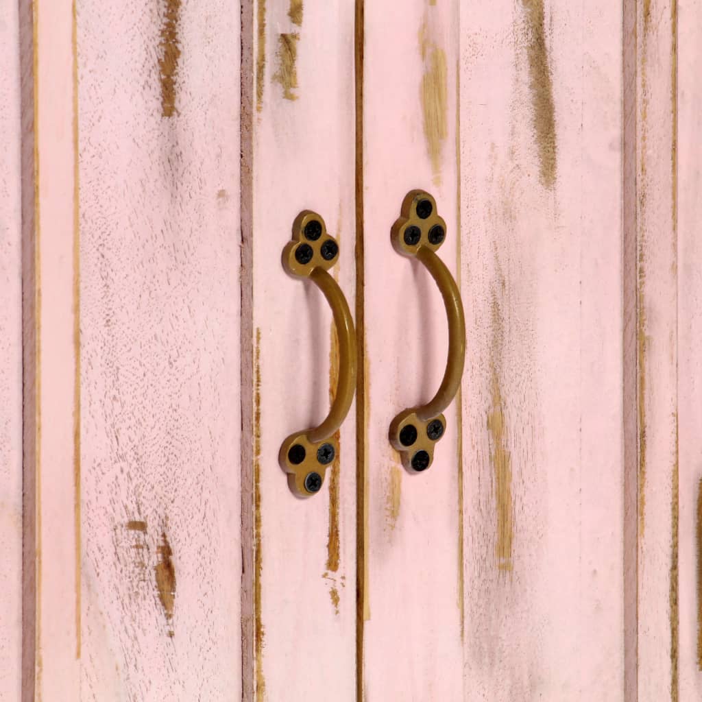 Sideboard Light Pink 110x35x70 cm Solid Mango Wood