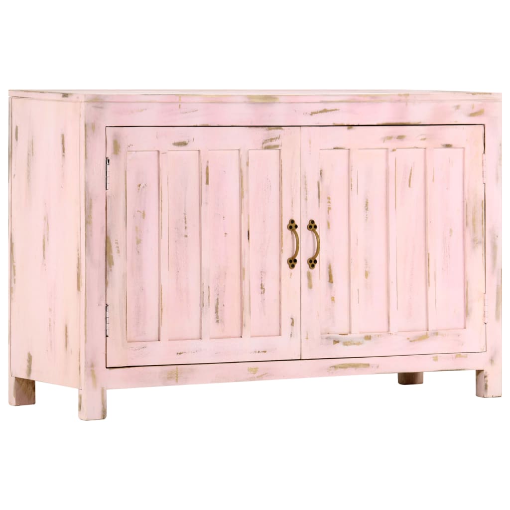 Sideboard Light Pink 110x35x70 cm Solid Mango Wood