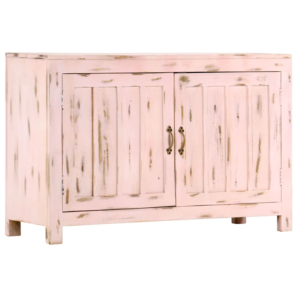 Sideboard Light Pink 110x35x70 cm Solid Mango Wood