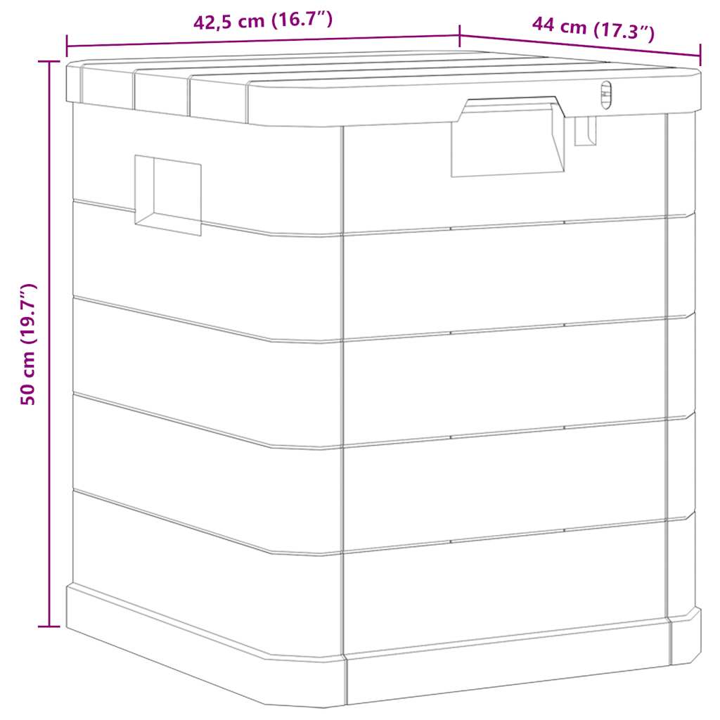 Garden Storage Box 90 L Anthracite