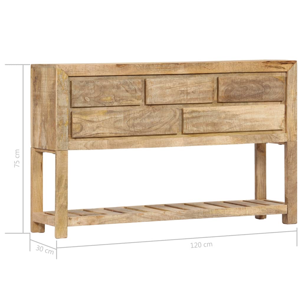 Sideboard 120x30x75 cm Solid Mango Wood