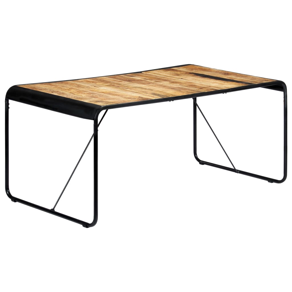 Dining Table 180x90x76 cm Solid Rough Mango Wood
