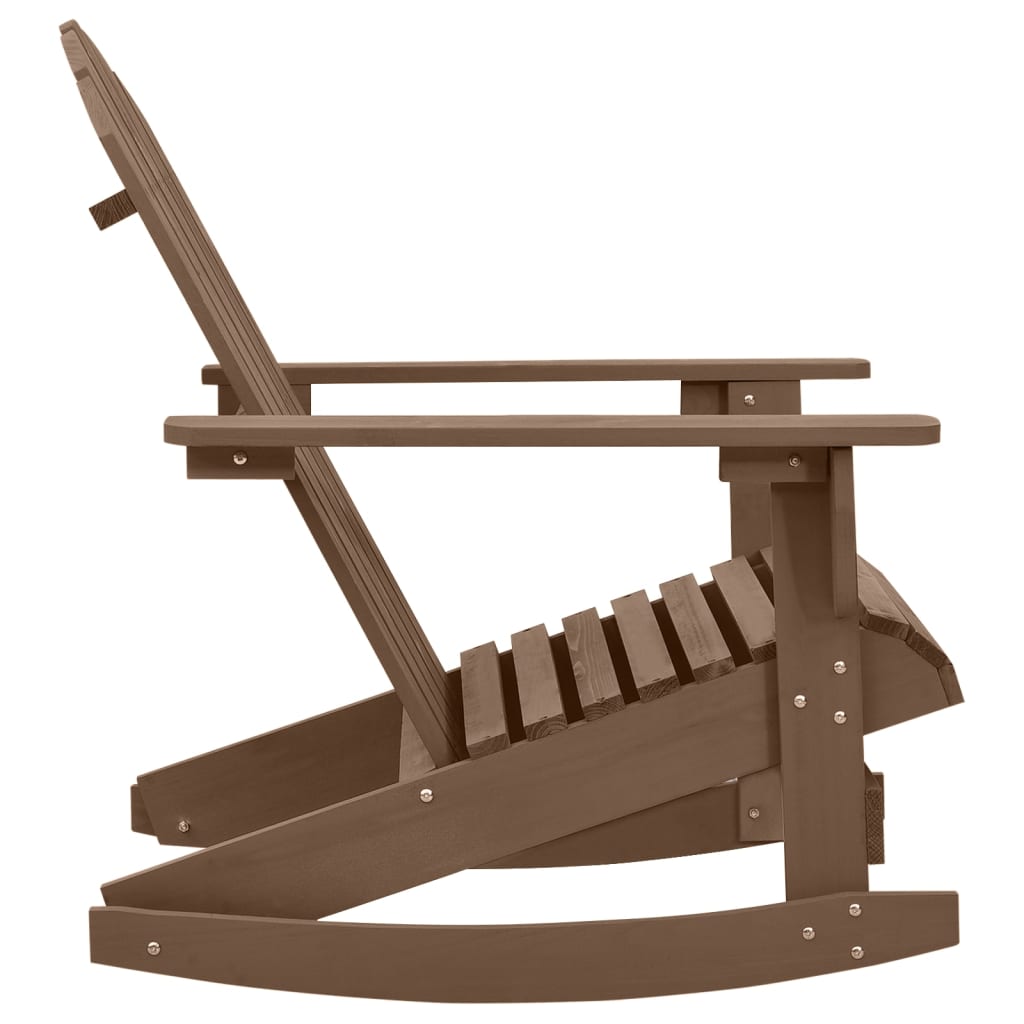 Garden Rocking Chair Wood Brown