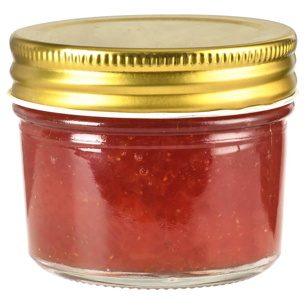 Glass Jam Jars with Gold Lids 24 pcs 110 ml