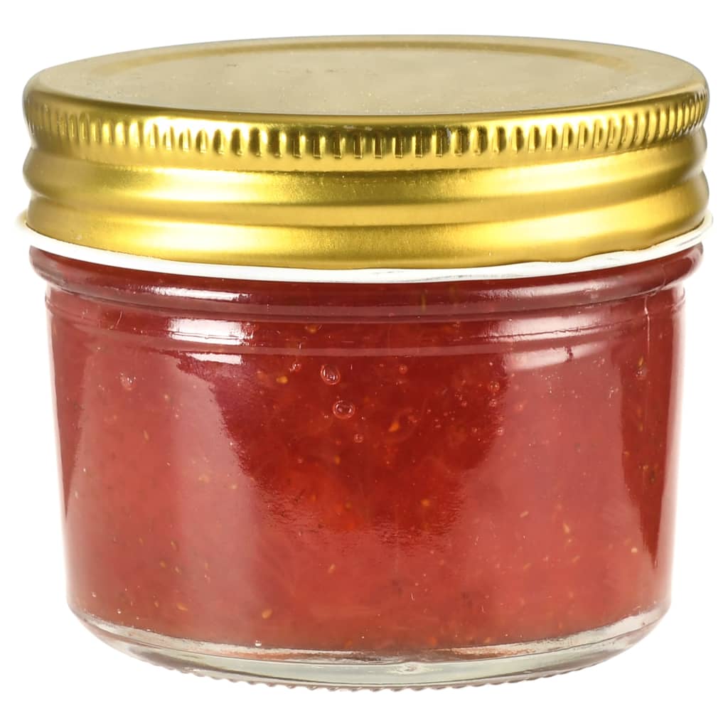 Glass Jam Jars with Gold Lid 48 pcs 110 ml