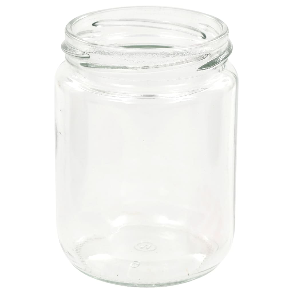 Glass Jam Jars with White and Red Lid 48 pcs 230 ml
