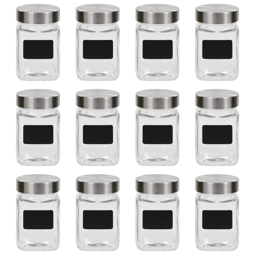 Storage Jars with Sticker 12 pcs 300 ml