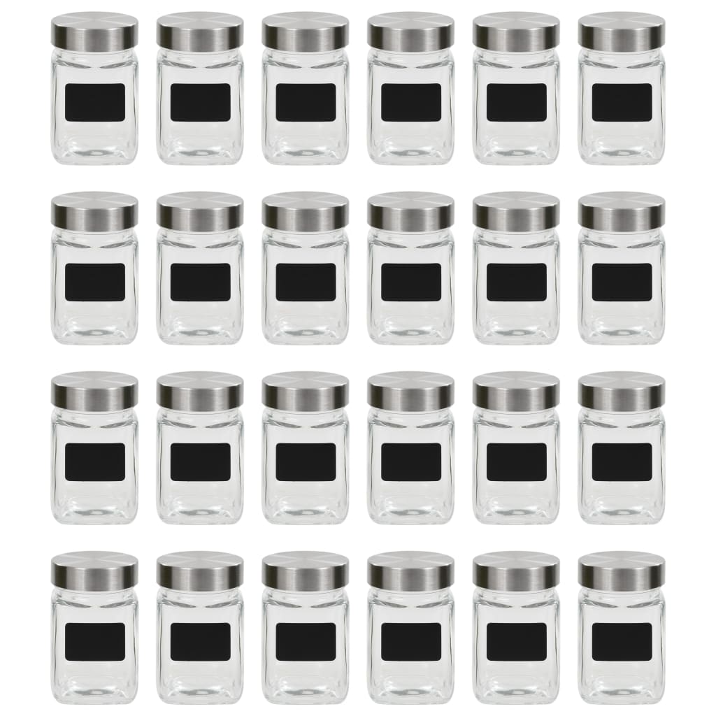 Storage Jars with Sticker 24 pcs 300 ml