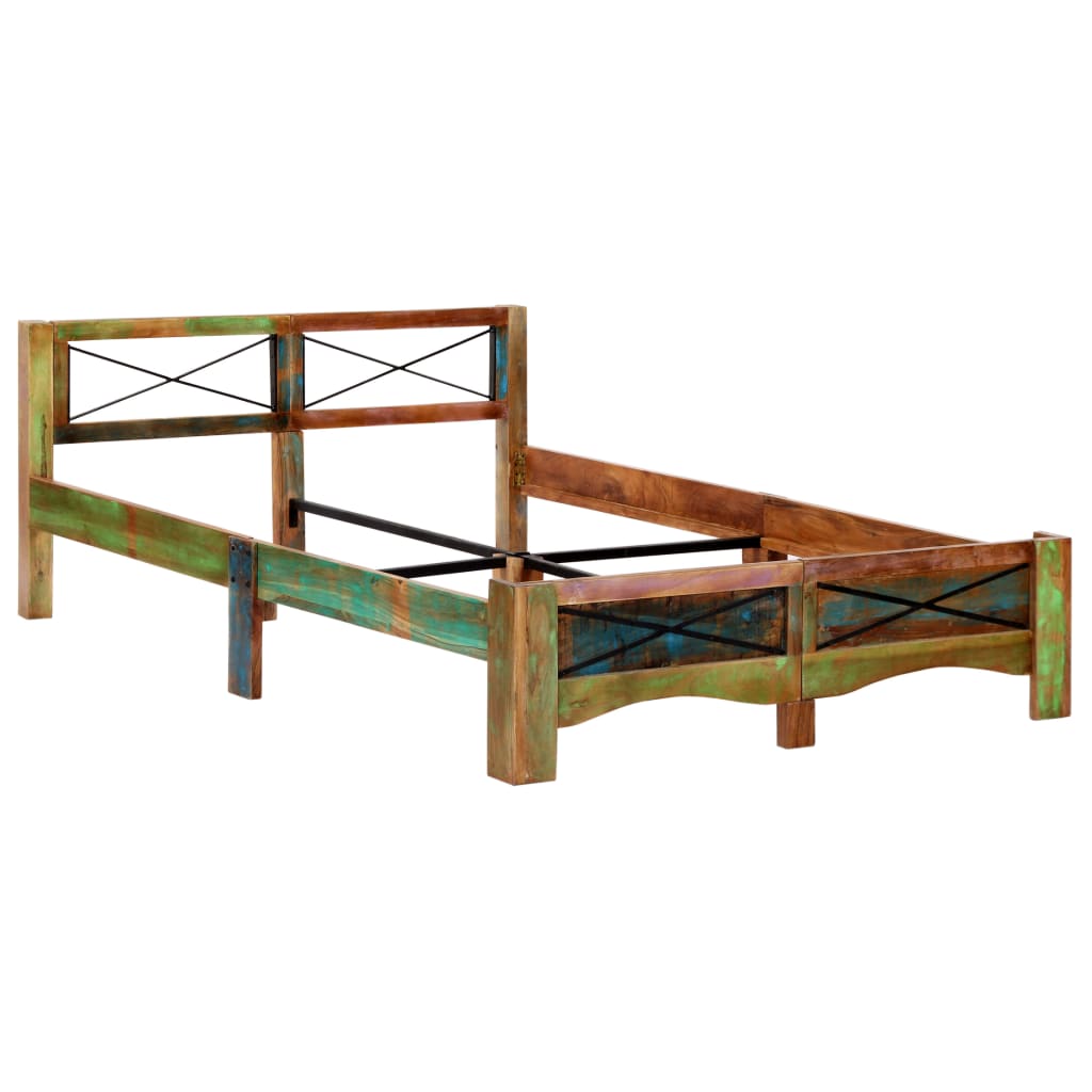 Bed Frame without Mattress Solid Reclaimed Wood 140x200 cm