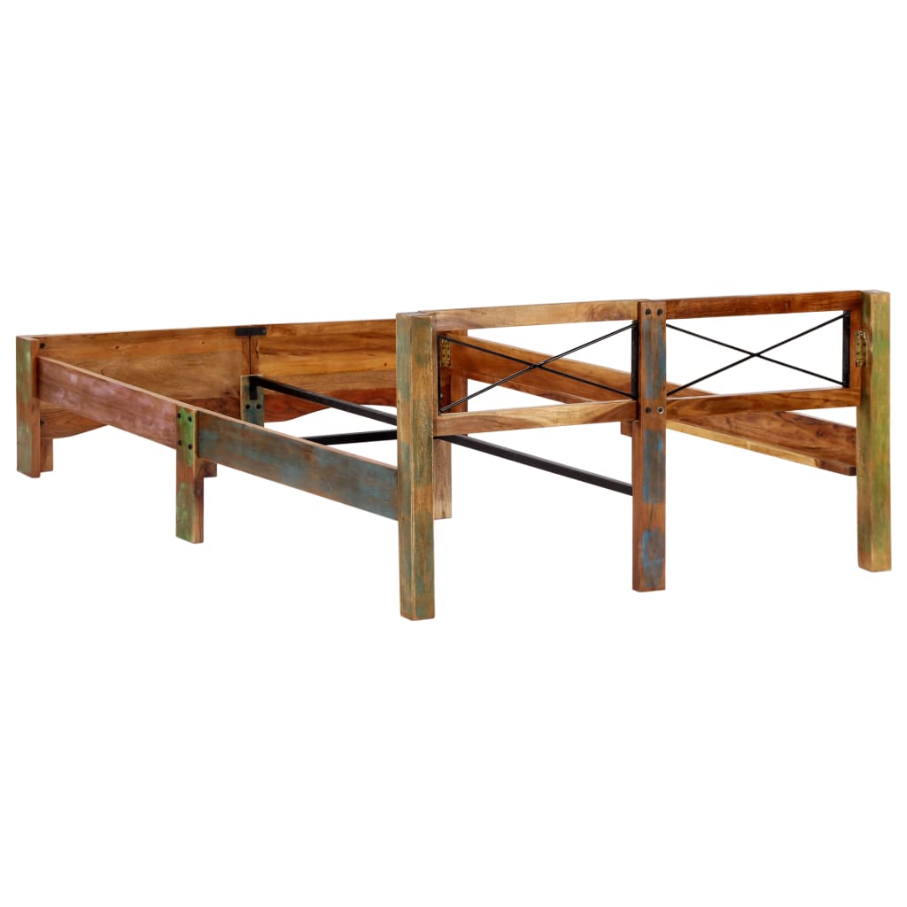 Bed Frame without Mattress Solid Reclaimed Wood 140x200 cm