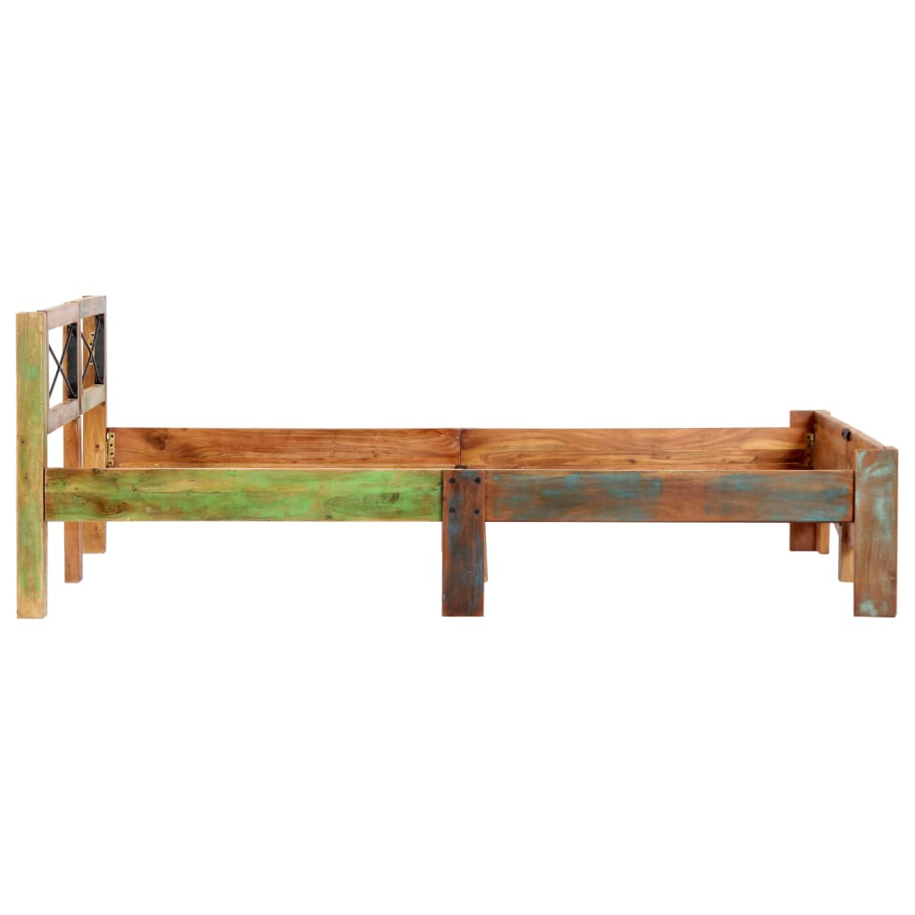 Bed Frame without Mattress Solid Reclaimed Wood 140x200 cm