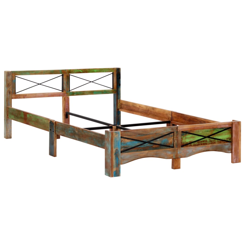 Bed Frame without Mattress Solid Reclaimed Wood 140x200 cm