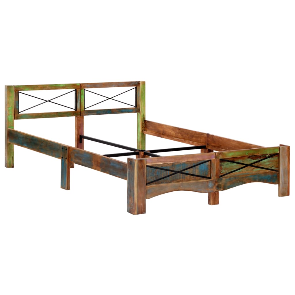 Bed Frame without Mattress Solid Reclaimed Wood 140x200 cm