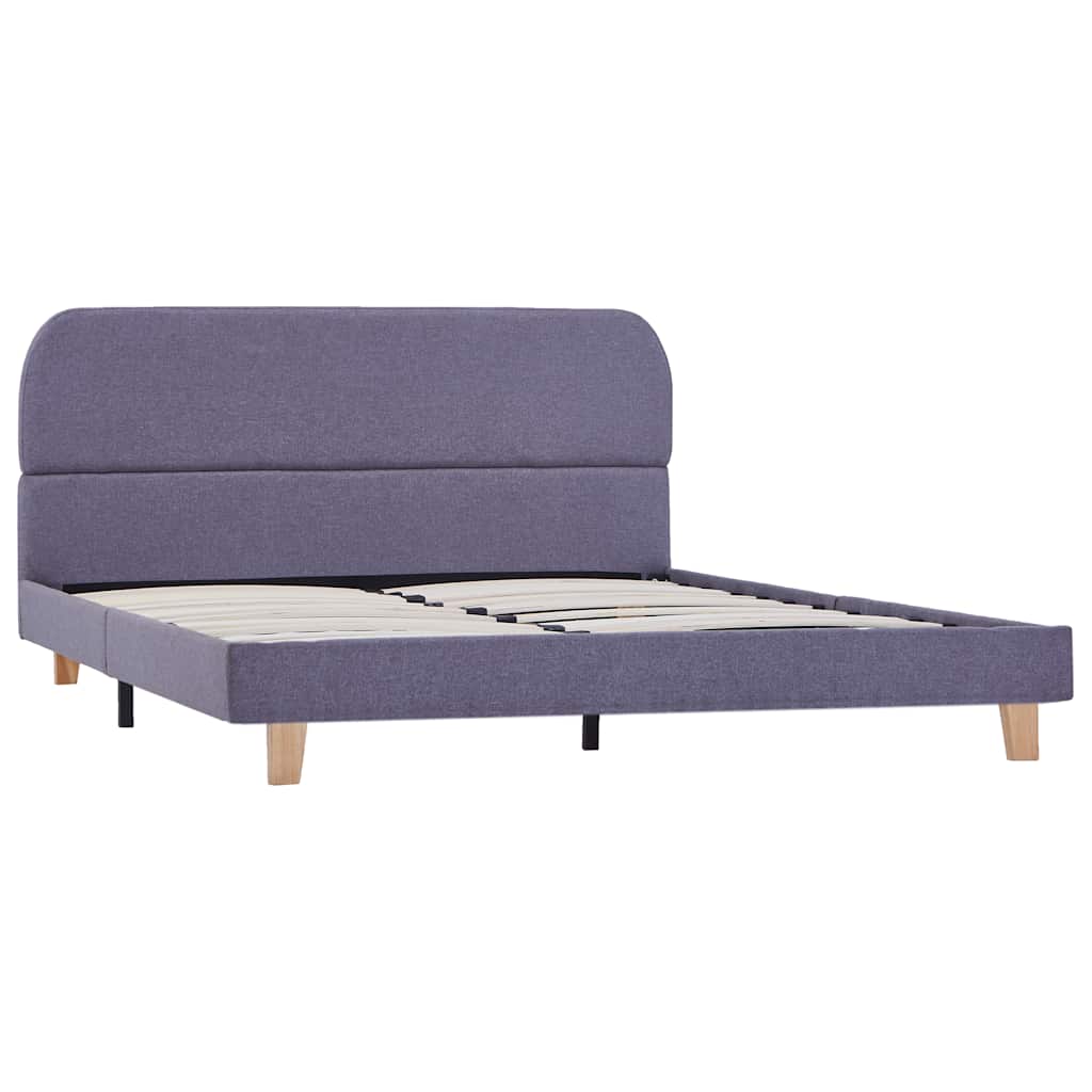 Bed Frame without Mattress Light Grey Fabric 135x190 cm Double