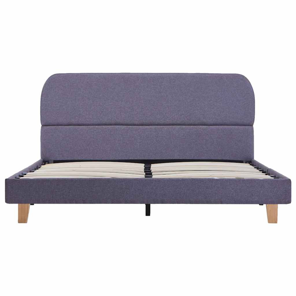 Bed Frame without Mattress Light Grey Fabric 135x190 cm Double