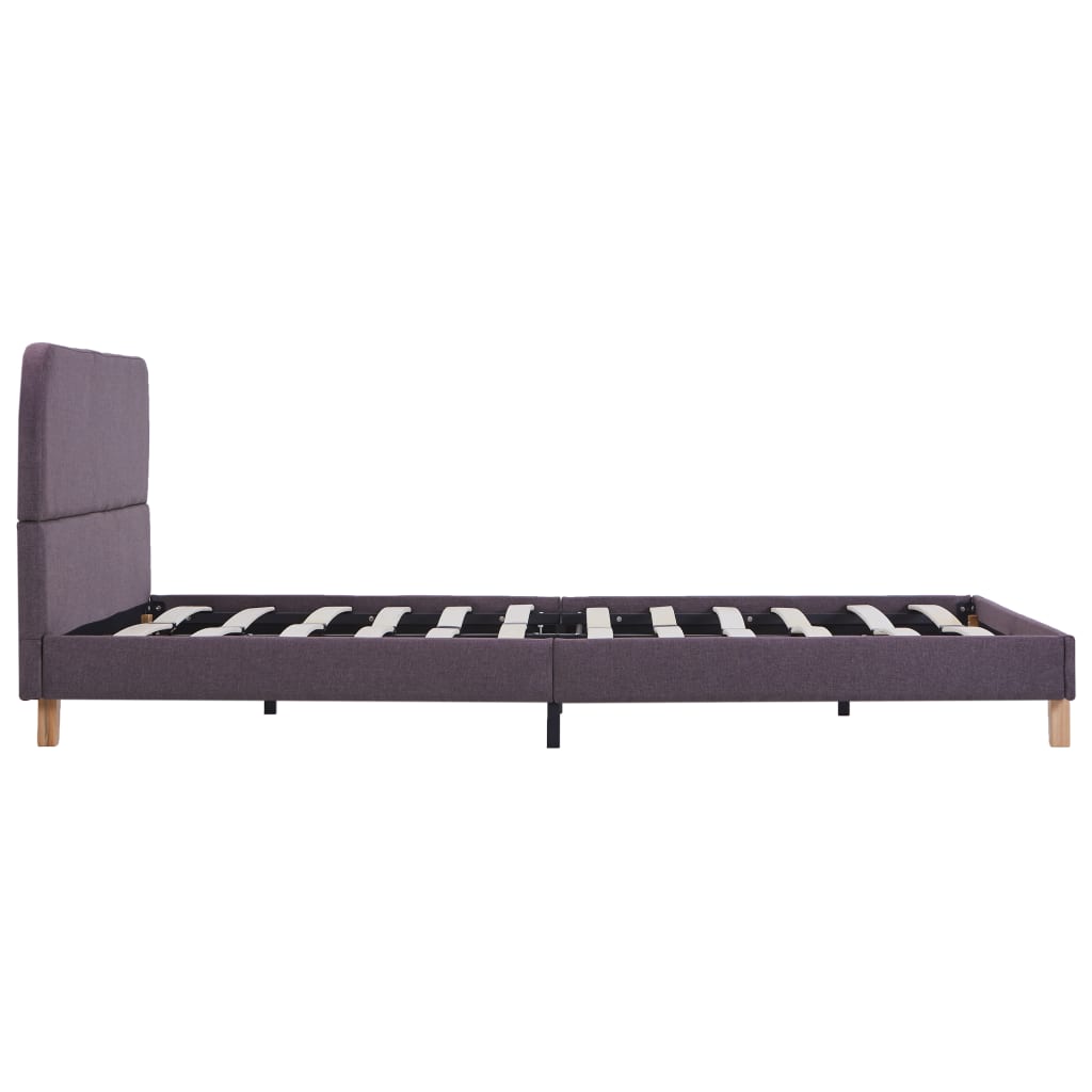 Bed Frame without Mattress Taupe Fabric 135x190 cm Double