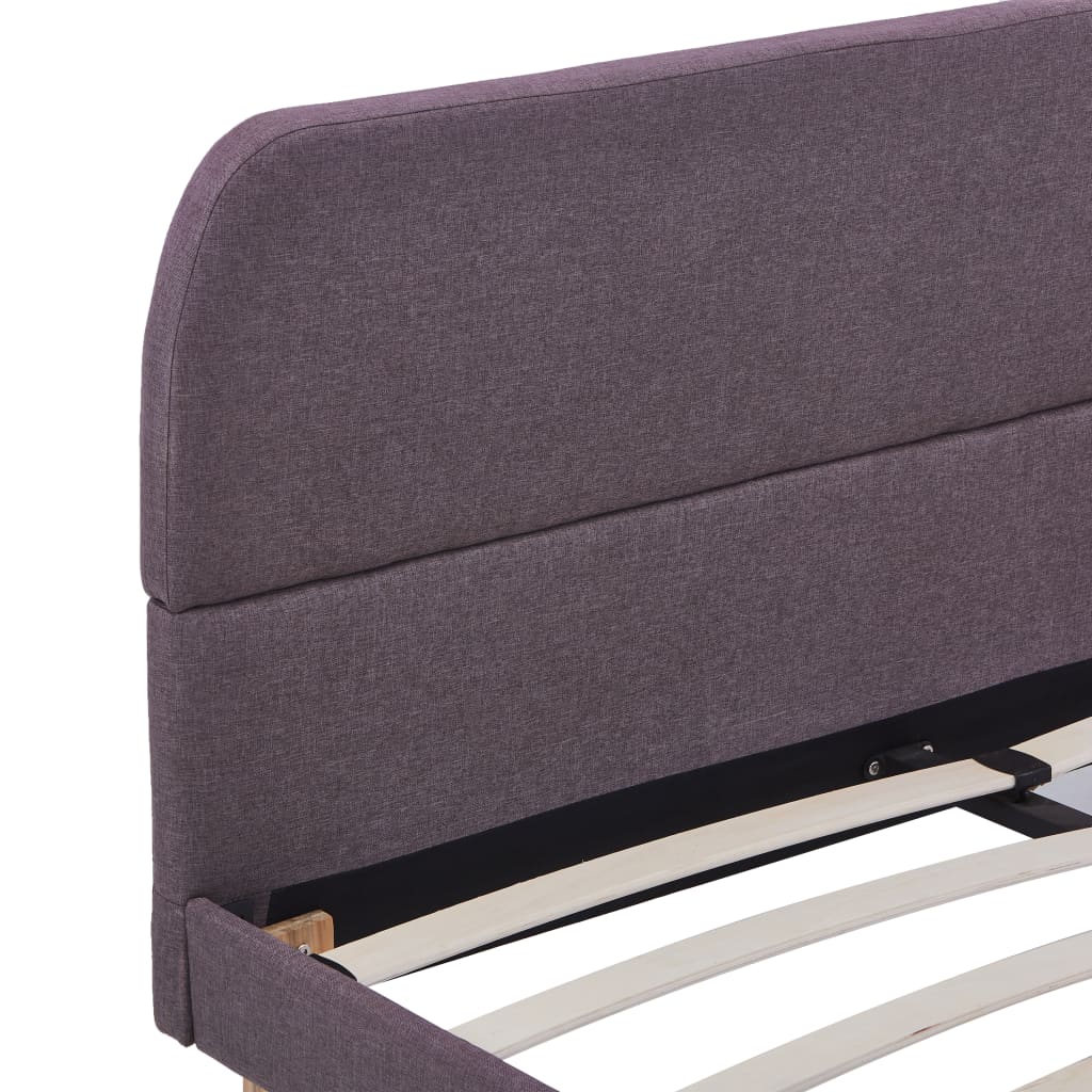 Bed Frame without Mattress Taupe Fabric 135x190 cm Double