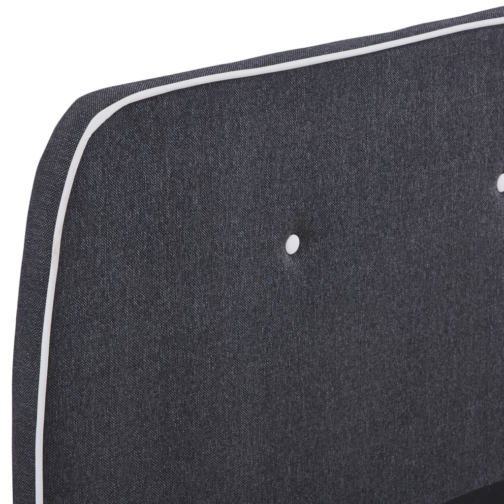 Bed Frame without Mattress Dark Grey Fabric 150x200 cm King Size