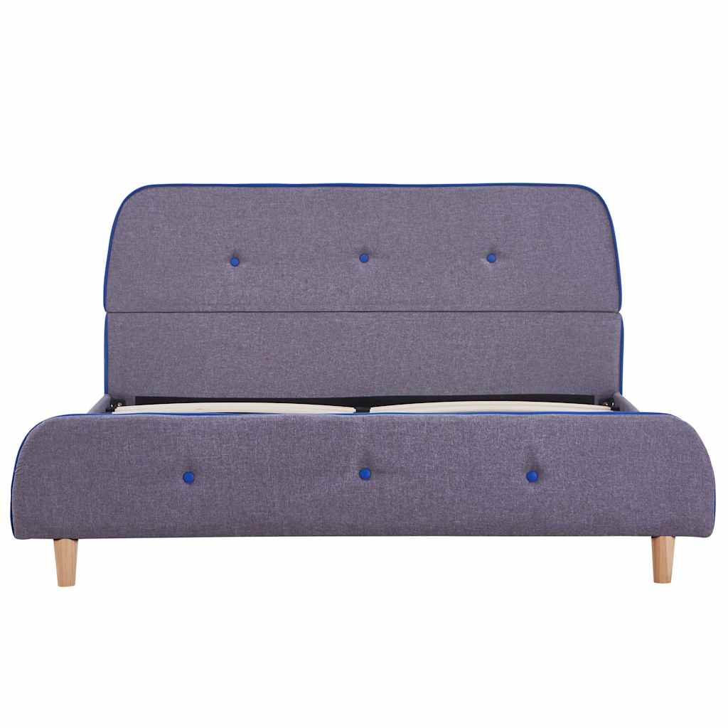 Bed Frame without Mattress Light Grey Fabric 135x190 cm Double