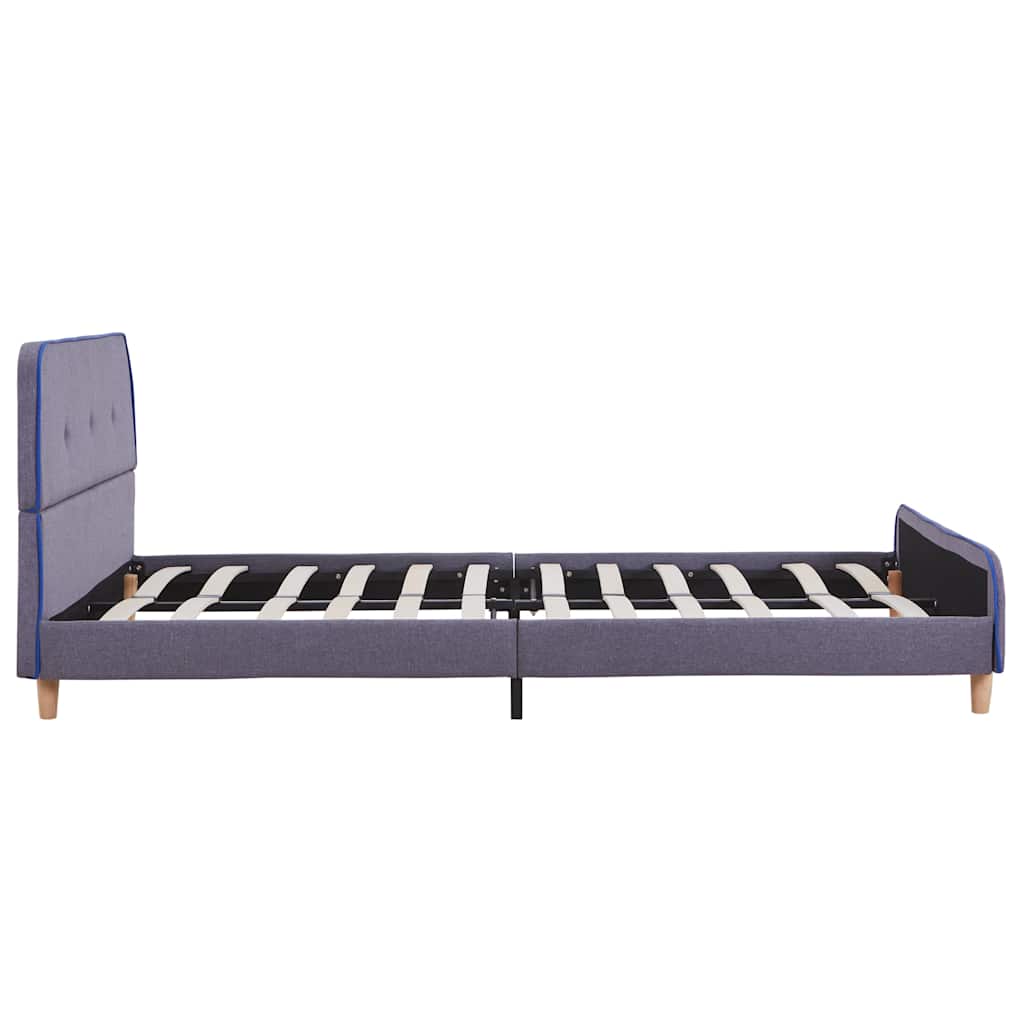 Bed Frame without Mattress Light Grey Fabric 135x190 cm Double