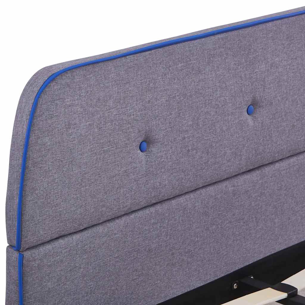 Bed Frame without Mattress Light Grey Fabric 135x190 cm Double