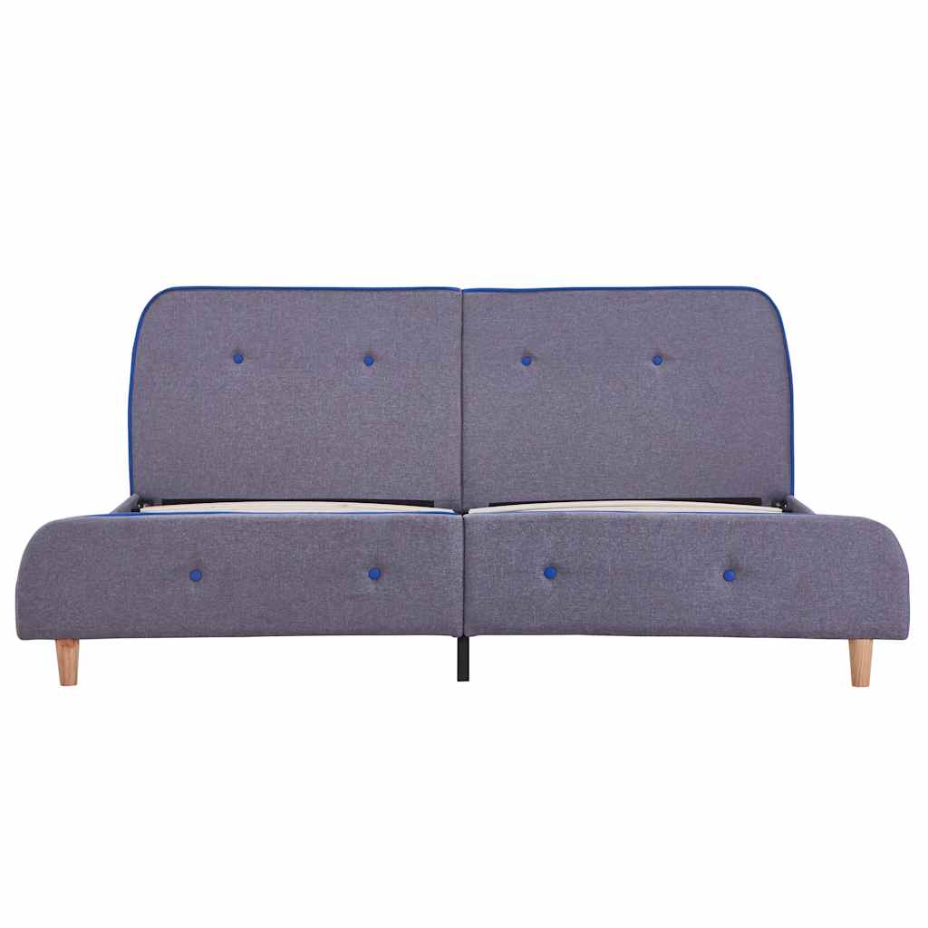 Bed Frame without Mattress Light Grey Fabric 150x200 cm King Size