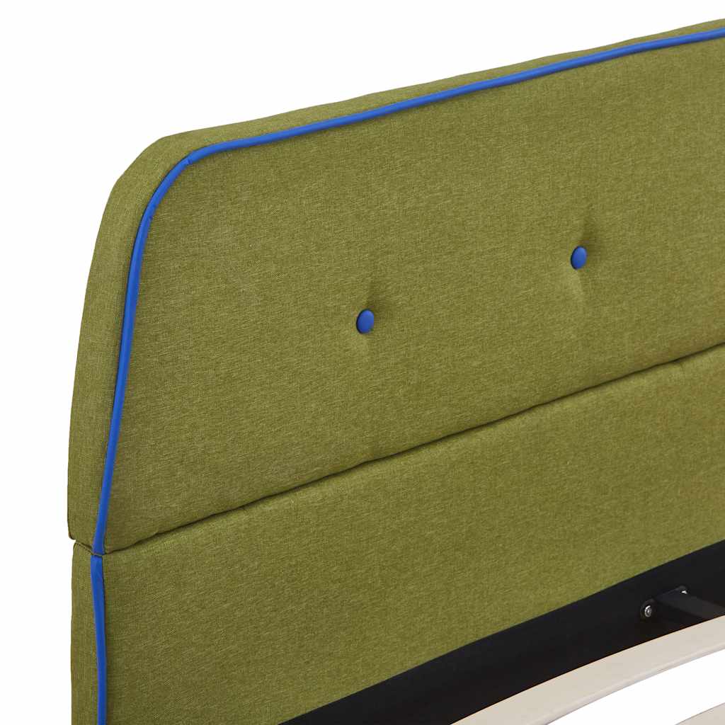 Bed Frame without Mattress Green Fabric 135x190 cm Double