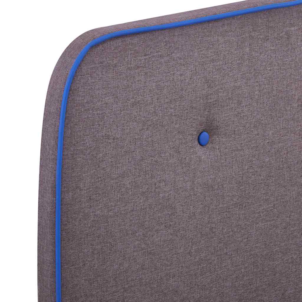 Bed Frame without Mattress Taupe Fabric 120x190 cm Small Double