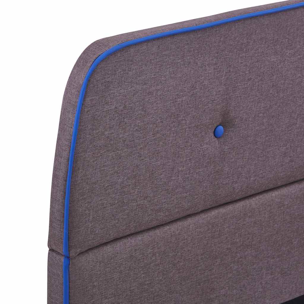 Bed Frame without Mattress Taupe Fabric 135x190 cm Double