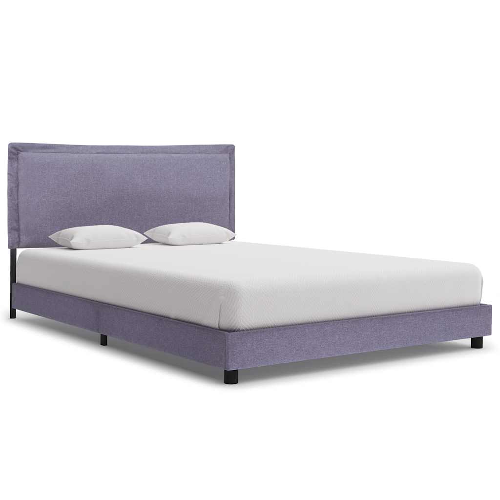 Bed Frame without Mattress Light Grey Fabric 135x190 cm Double