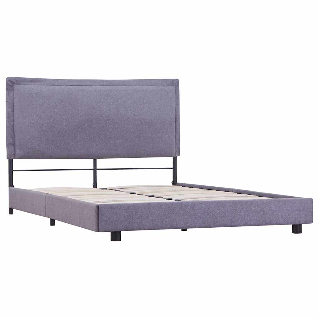 Bed Frame without Mattress Light Grey Fabric 135x190 cm Double