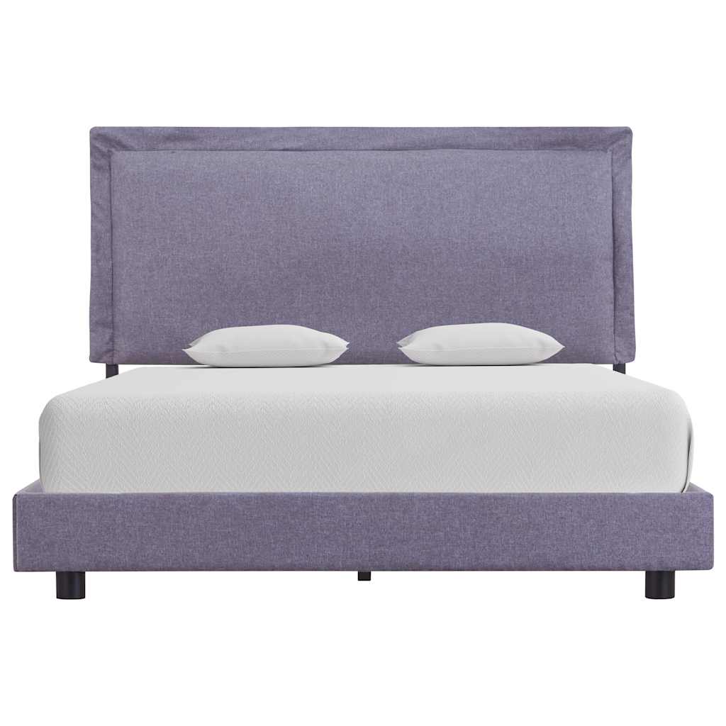 Bed Frame without Mattress Light Grey Fabric 135x190 cm Double