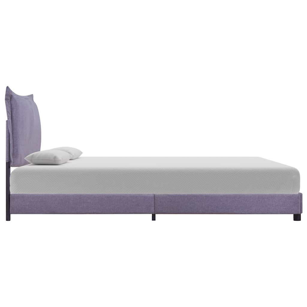 Bed Frame without Mattress Light Grey Fabric 135x190 cm Double